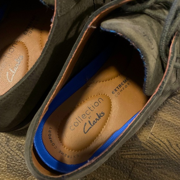 Clarks olive/grey shoes - Picture 4 of 5